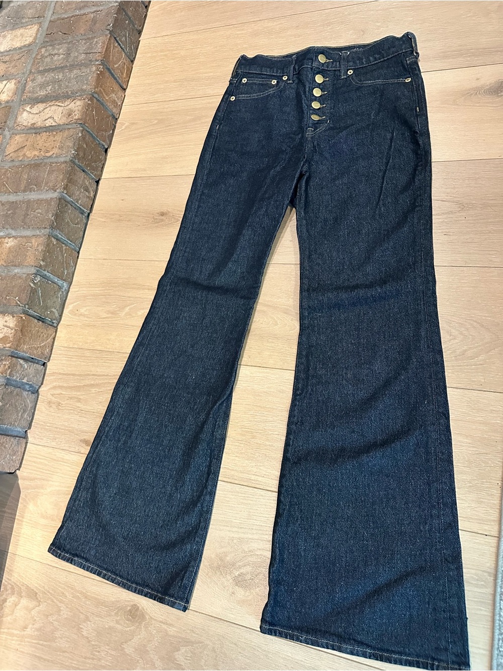 J Crew High-Rise ‘96 Flare Dark Wash Jeans - Picture 5 of 8